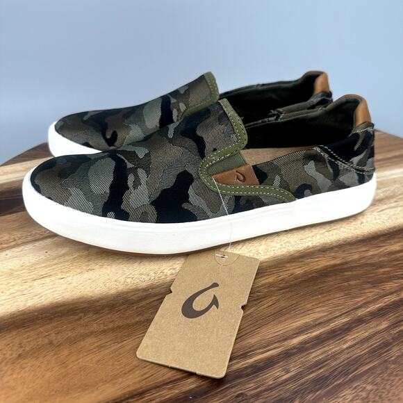 OluKai Lae'ahi Pa'i Camo Slip On Loafers Men's Size 10 Casual Comfortable Shoes - Picture 3 of 7
